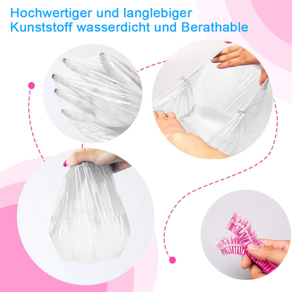 100 stk. Vanntett plast Klar dusjhette