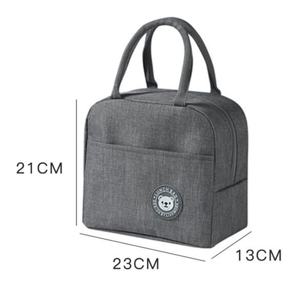 Sammenleggbar kjølebag, vanntett kjølebag, isolert lunsjbag Grey