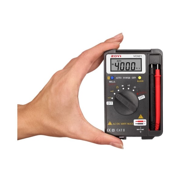 Mini Lomme Digital Multimeter Voltmeter Amperemeter Modstandstester Ohm Volt Amp Meter 4000 Tællinger