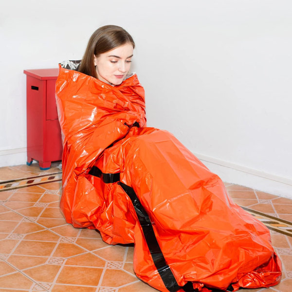 Nødsovepose, 2-pakning Overlevelses-sovepose, Lett vanntett Bivy-pose