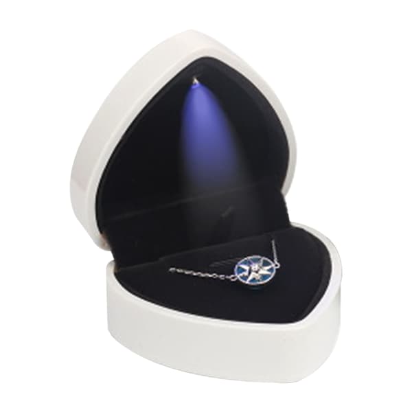 LED-smyckeskrin med elegant sammetfodral för halsband
