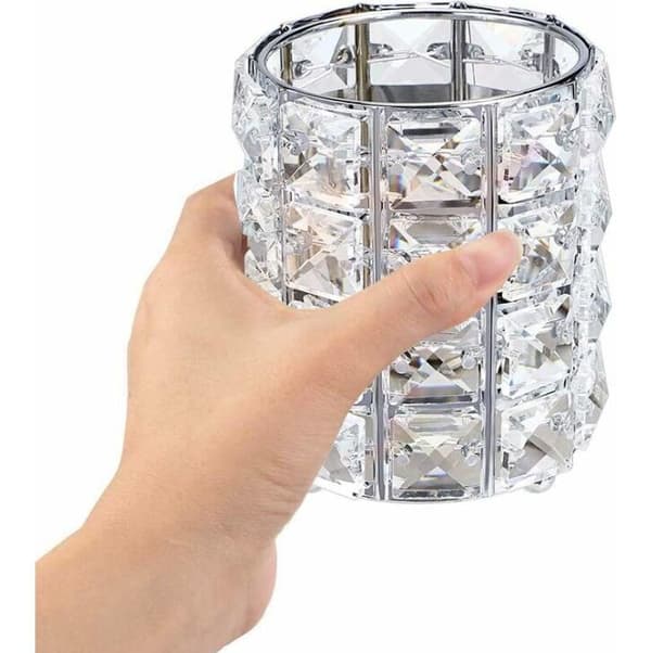 Kristallinen meikkiteline, pyöreä meikkisivellinteline siveltimille