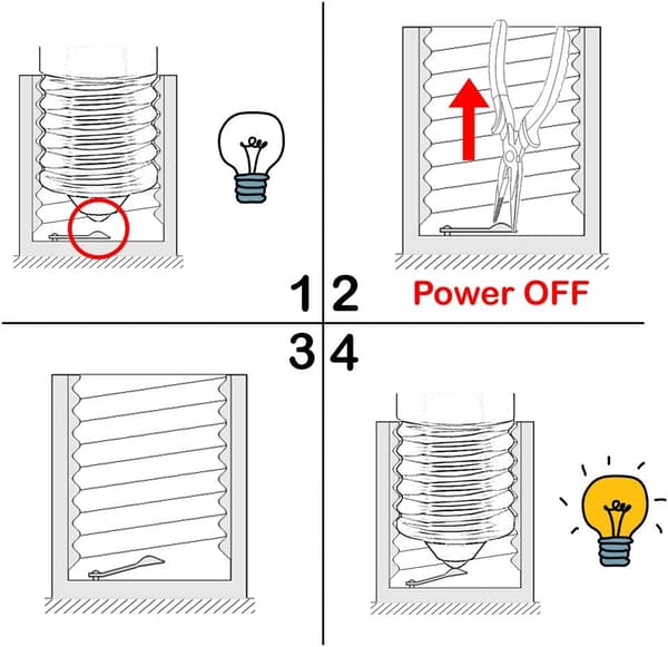 6-pack E14 LED Bulbs, 5W (50W Equivalent), Cool White (6000K), AC220-240V, 300 Lumens