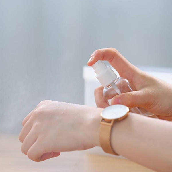 3 st genomskinliga reseflaskor, bärbara transparenta plastsprayflaskor