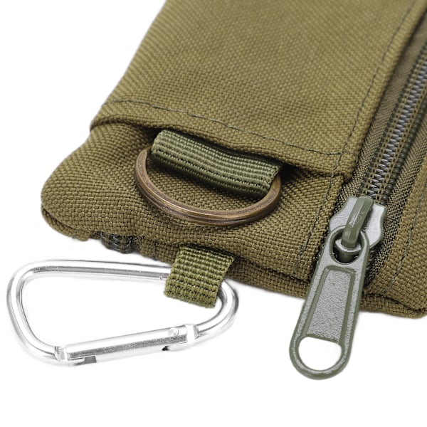 Udendørs EDC Molle-pose Pung Mini Bærbar Nøglekortholder EDC-pose Taske Møntpung med Karabinhage Grøn