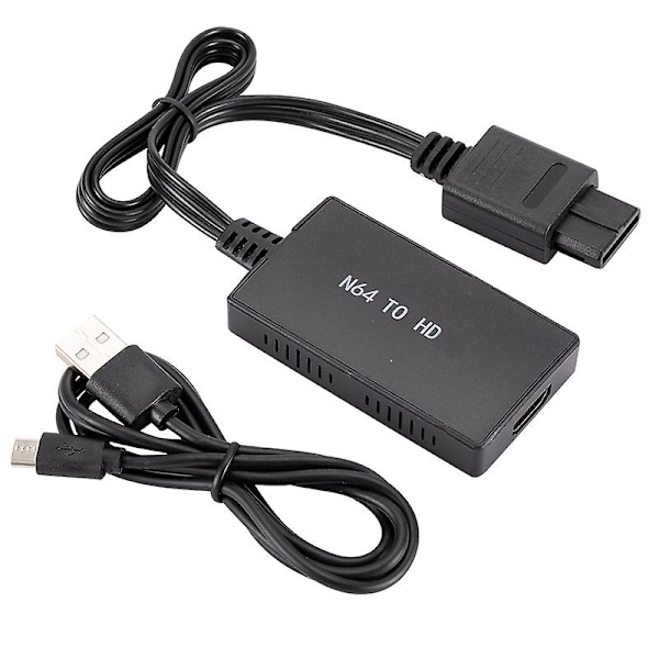 N64 till HDMI-kompatibel adapter Bärbar adapter för Nintendo 64/snes/ngc/s