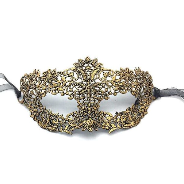 Guldig Flirtig Maskerad Ögonmask