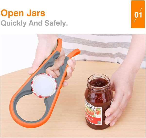 Flaskeåpner, Easy Grip Flaskeåpner Vrid av lokk Snabbåpning Matlagning Daglig bruk for barn, eldre, svake hender