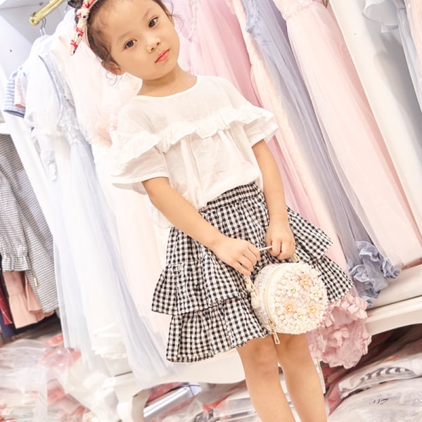 Toddler korskroppsväska med pärlblommor Mini söt prinsessa