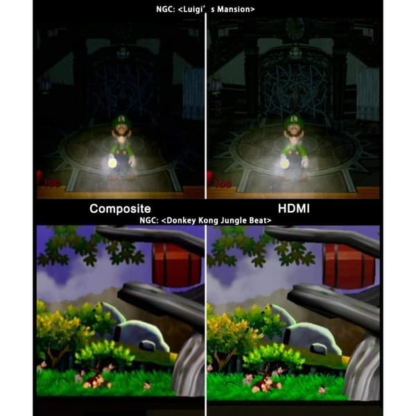 HDMI-sovitin N64 / Gamecube / SNES -konsoleille 720p/1080p-kytkimellä
