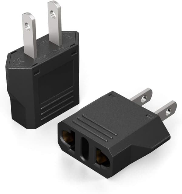 6-pack reseadapter från Europa till USA