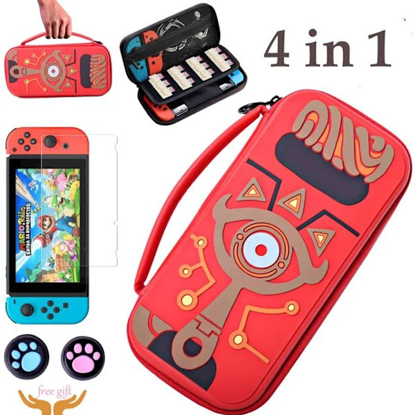 Switch Zeld Etui Kompatibelt Nintendo Switch ruby red