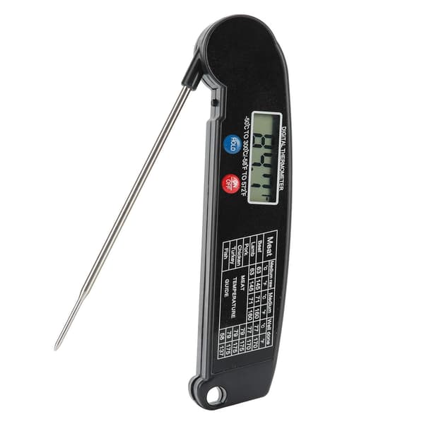 Digital foldbar kødtermometer med LCD-skærm til grill og køkkenbrug
