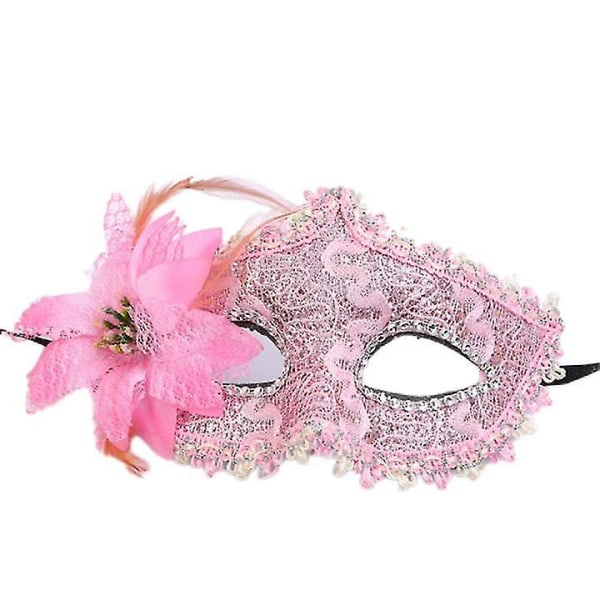 1 st Halloween Spets Ögonbindel Carnival Maskerad Festmasker Pink