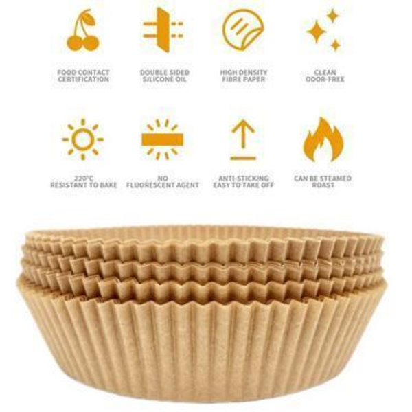 100-pack Air Fryer-papper - 20 cm
