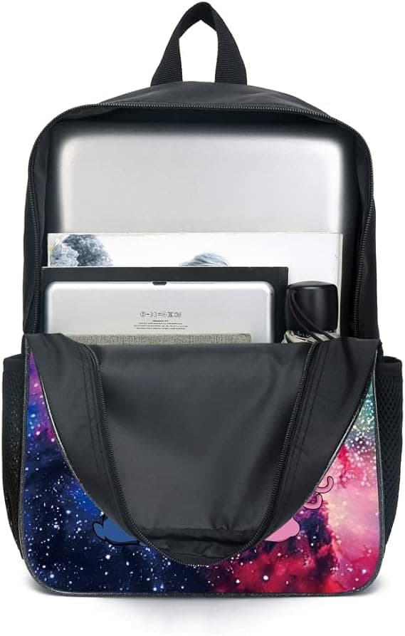 Stitch Ryggsäck - Set med 3 barnväskor med lunch och case för skolan, utomhus, resor, camping
