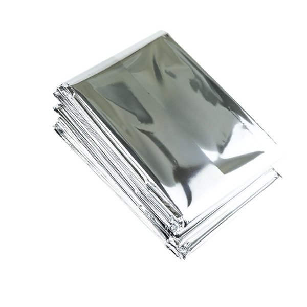 2-pack - Överlevnadsfilt Nödfilt - Vindtät & Lättviktsfilt silver