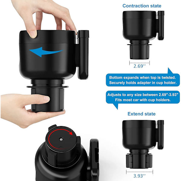 2 i 1 Bilkopholder Expander Telefonholder Multifunktionelt Biltilbehør