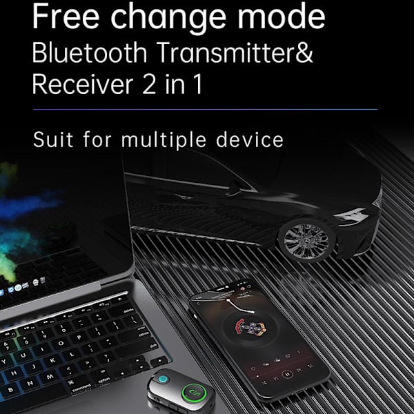 INF Trådløs Bluetooth-sender/mottaker handsfree AUX