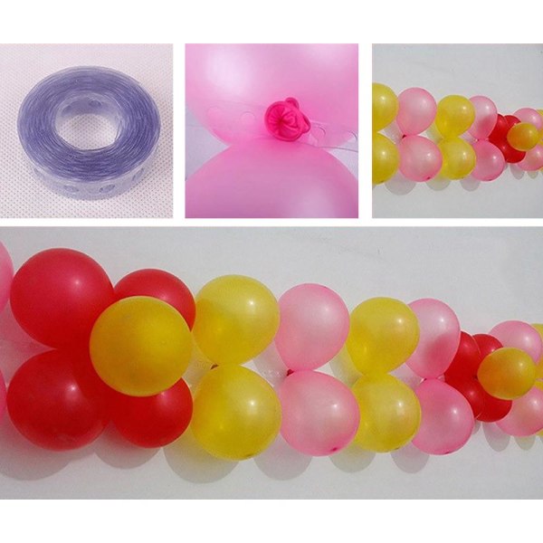 Ballonbånd til Ballondekoration - Skab en ballonguirlande 3-Pack Transparent
