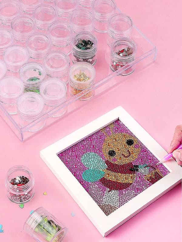 30 Rutor Diamant Broderi Förvaringslåda Transparent Nagelfil Bead Förvaringslåda (d-583-a)