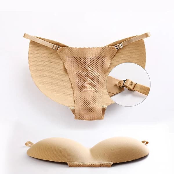 Push-up Trosor med Vaddering för Rumpa - Butt Lifter Shaper Underkläder Höftkuddar M Nude