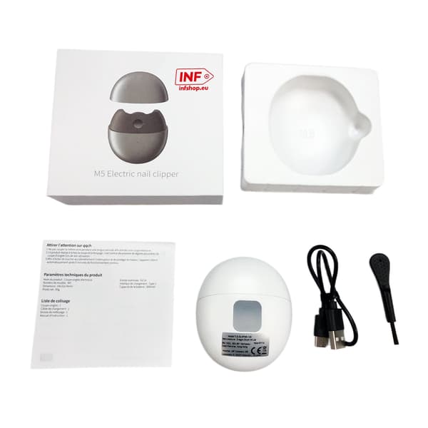 Electric Nail Clipper & Grinder: Automatic Trimmer with LED Light & Nail Dust Collector