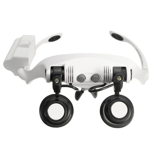 Lupebriller x25 med LED