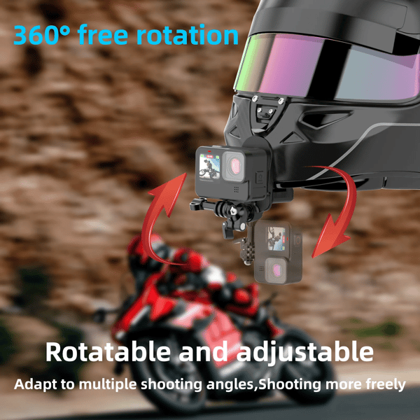 Motorcykelhjälm Hakfäste Stativhållare för GoPro Yi DJI Action Camera