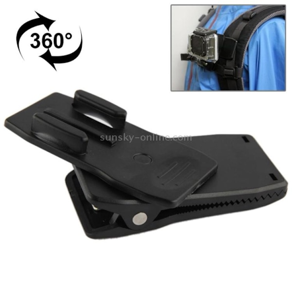 360° Justerbar Klemme Quick Release Beslag Sort