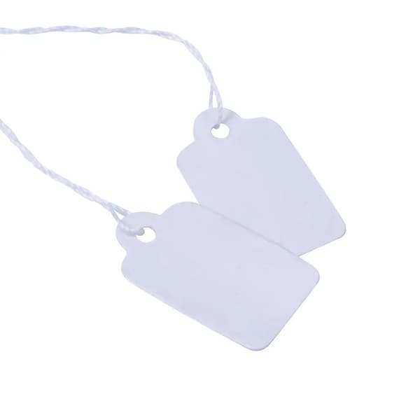 100-pack pappersetiketter/prislappar med snöre – Perfekta för alla dina behov 3,5 x 2,2cm