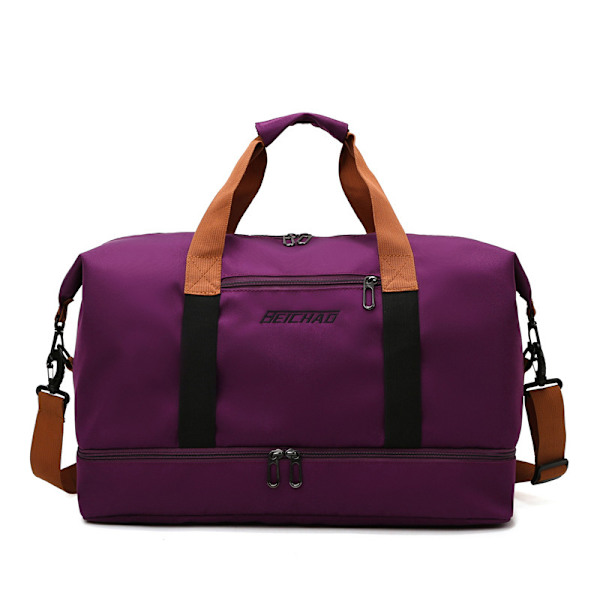 Reiseveske med stor kapasitet, lett treningsveske for reiser Purple