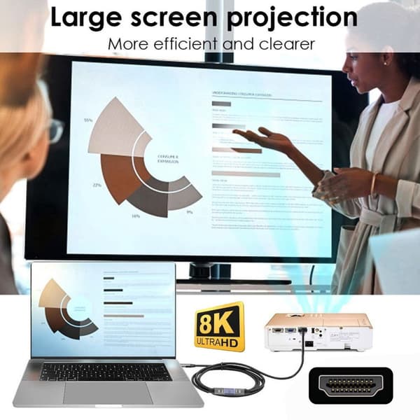 HDMI Hun - HDMI 2.1 Hun 8K 60Hz UHD Adapter Blå