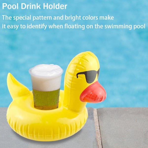 Sommar Pool Födelsedagsfest Uppblåsbar Mugghållare (2-pack)