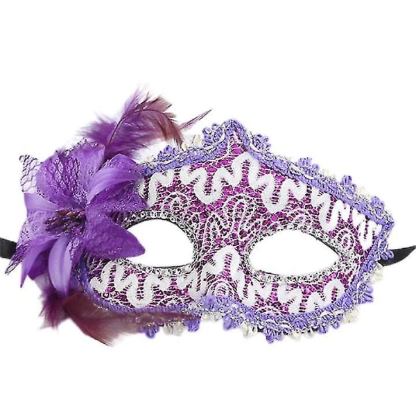 1 st Halloween Spets Ögonbindel Carnival Maskerad Festmasker Purple
