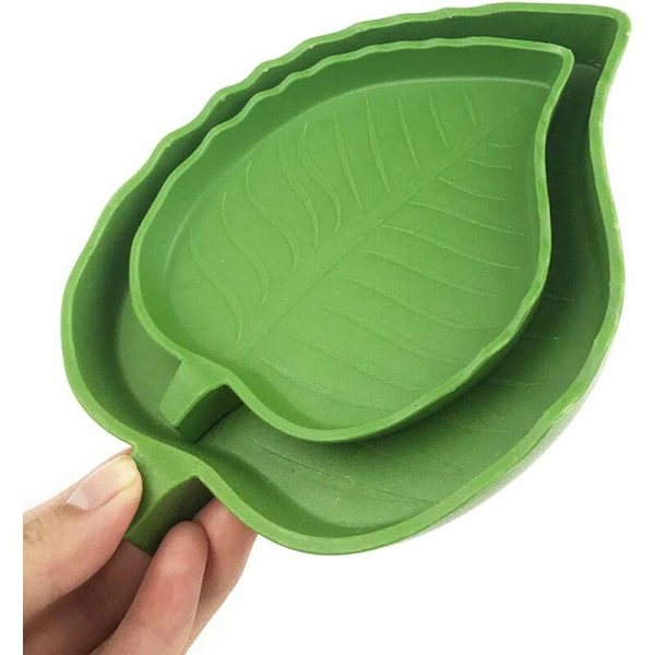 2 stk reptilmatsskåler, matskåler for skilpadder, reptiltallerkener, matskåler for bladreptiler, skåler for bladreptiler, reptiltallerkener