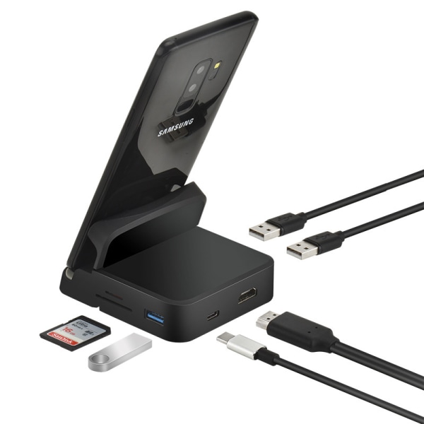 USB C Hub -telakointiasema, puhelinjalusta, Dex Pad -asema, USB C -yhteensopiva telakka, virtalaturisetti