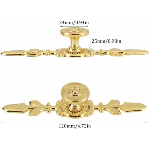 4 stk (gull) Skuffehåndtak Vintage Stil Sink Legering Møbel Pul