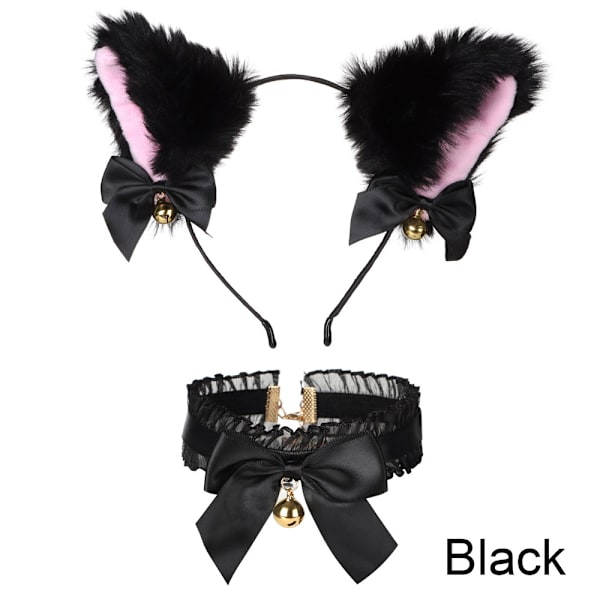 2 st Kattöron Pannband Fancy Halloween Klänning Hårband Black