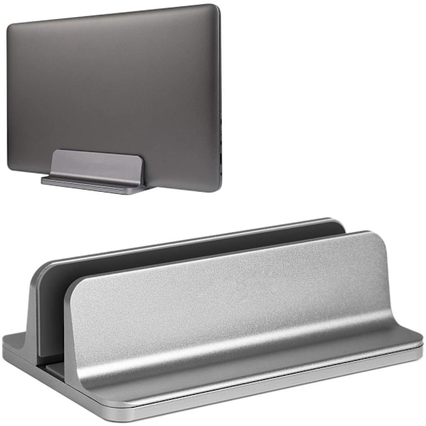 Universal Vertical Aluminum Laptop Stand Silver