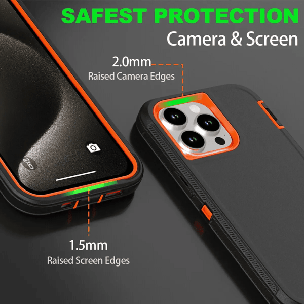För iPhone 16 15 Pro Max Plus Kraftigt Stöttåligt Skal Fodral iPhone15