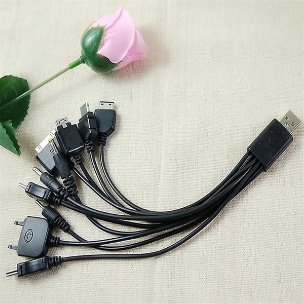 10-i-1 multifunksjonell lader USB-kabler for Motorola Samsung Lg Datakabel