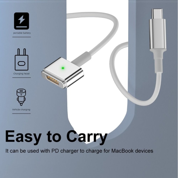 PD-laddningskabel USB Type-C till Magsafe 1 2 FÖR MAGSAFE 2 FÖR for Magsafe 2
