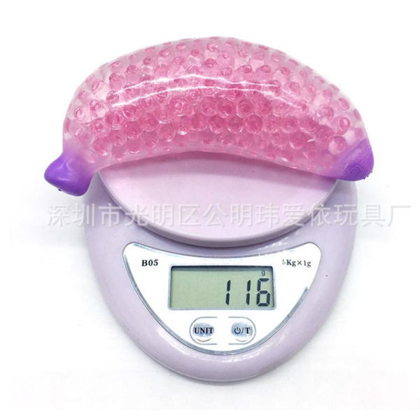 Frukt Banan Anti-stressboll Fidget Leksaker CE-certifierad Rosa