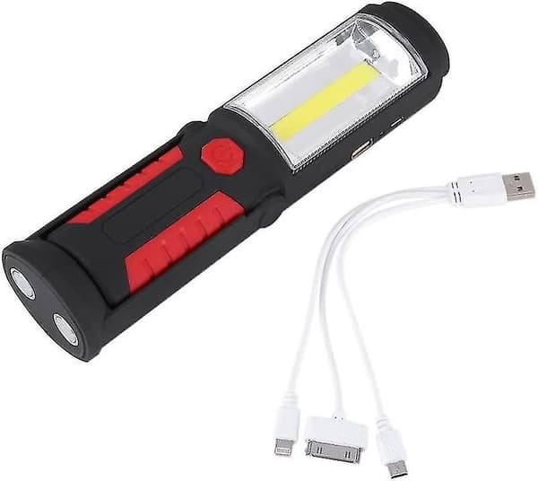 Uppladdningsbar LED-arbetslampa för utomhuscamping Magnetisk