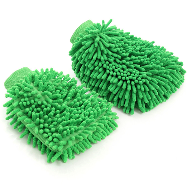 Mikrofiber Bilvaskehandske Tyk Ultra Blød Sæt green