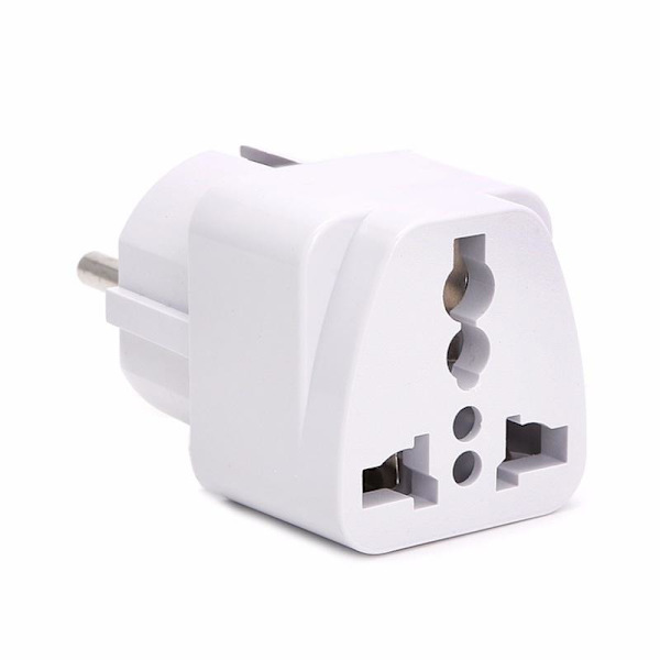 Reiseadapter, UK til Sverige (EU), Hvit