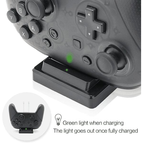 Opladningsstation til Nintendo Switch Joypads og Pro Controllere med LED-lys