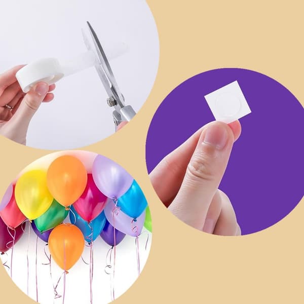 Limprickar Glue Dots Rulle 200 prikker - Selvklæbende hobby lim til børn og voksne