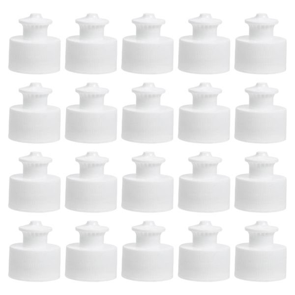 24 st Tryck- och dragersättningslock Återanvändbara sportflasklock Flasklock Vattenflasklock 28MM Bottleneck
